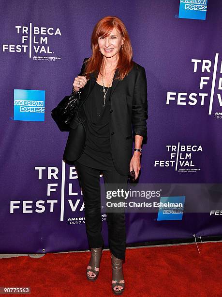 Designer Nicole Miller attends the "Ultrasuede: In Search of Halston" premiere during the 9th Annual Tribeca Film Festival at the SVA Theater on...