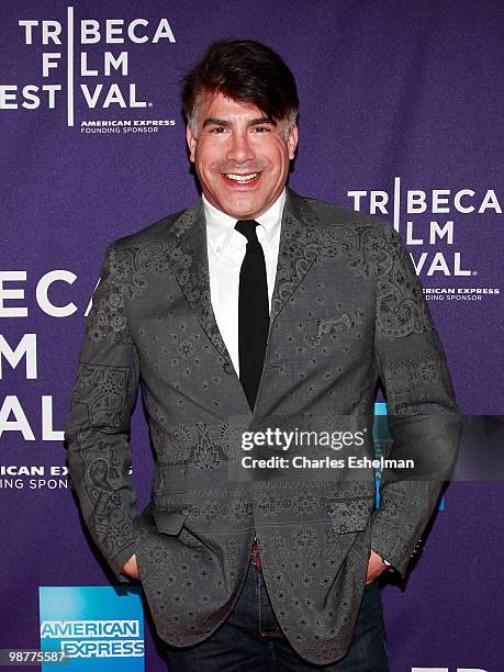 Actor Bryan Batt attends the "Ultrasuede: In Search of Halston" premiere during the 9th Annual Tribeca Film Festival at the SVA Theater on April 30,...