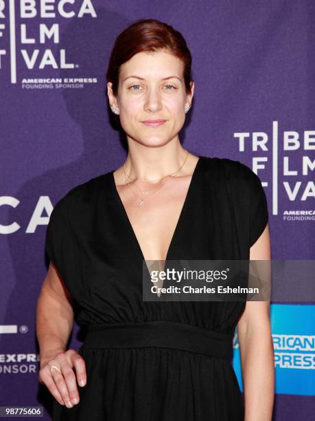 Actress Kate Walsh attends the "Ultrasuede: In Search of Halston" premiere during the 9th Annual Tribeca Film Festival at the SVA Theater on April...