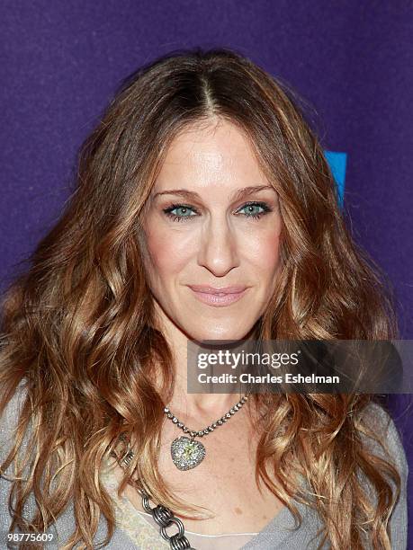 Actress Sarah Jessica Parker attends the "Ultrasuede: In Search of Halston" premiere during the 9th Annual Tribeca Film Festival at the SVA Theater...