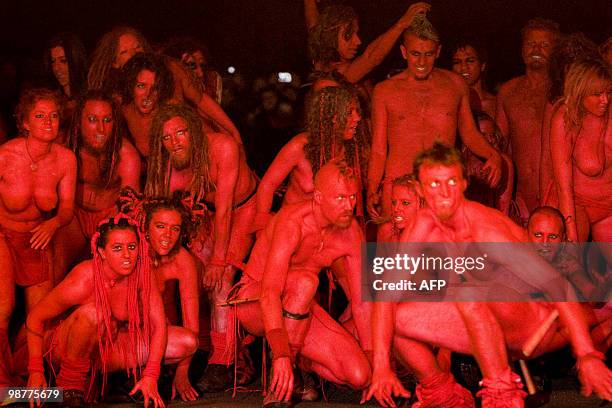 Revellers take part in the Beltane Fire Festival in Edinburgh, on April 30, 2010. The event, which celebrates an ancient Celtic festival, is a...