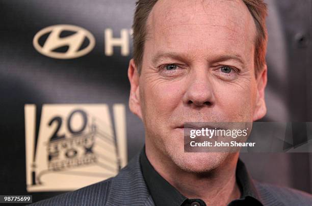 Actor Kiefer Sutherland arrives to the "24" Series Finale Party at Boulevard3 on April 30, 2010 in Hollywood, California.