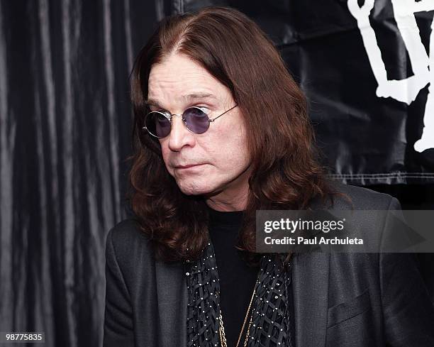 Musician Ozzy Osbourne attends the OzzFest tour announcement press conference on April 30, 2010 in Sherman Oaks, California.
