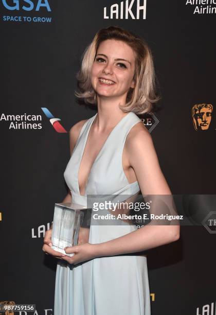 Beth David, winner of the BAFTA Student Film Award for Animation presented by LAIKA attends the BAFTA Student Film Awards presented by Global Student...