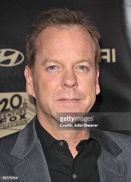 Actor Kiefer Sutherland arrives to the "24" Series Finale Party at Boulevard3 on April 30, 2010 in Hollywood, California.