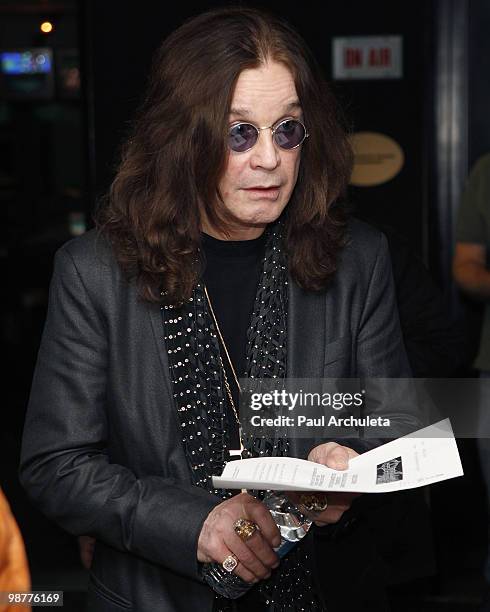 Musician Ozzy Osbourne attends the OzzFest tour announcement press conference on April 30, 2010 in Sherman Oaks, California.