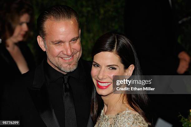 Actor Jesse James and Actress Sandra Bullock arrive at the 2010 Vanity Fair Oscar Party hosted by Graydon Carter held at Sunset Tower on March 7,...