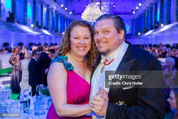 Michael Schade, Dee Schade-McKee during the Fete Imperiale 2018 on June 29, 2018 in Vienna, Austria.