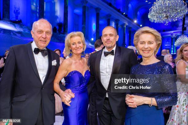 Friedrich Johannsmann, Elisabeth Guertler, Gery Keszler, German Defence Minister Ursula von der Leyen during the Fete Imperiale 2018 on June 29, 2018...