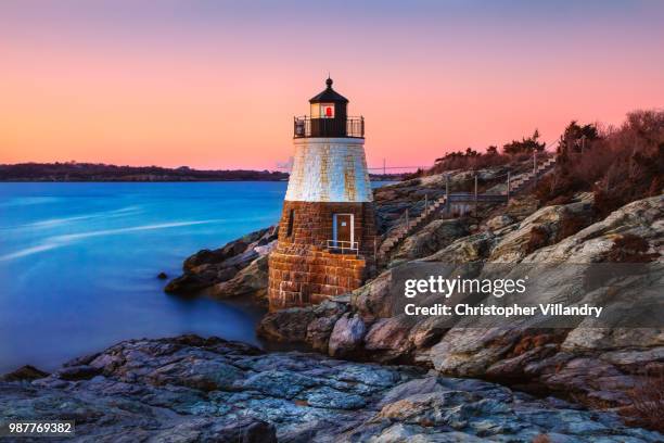 castle hill lighthouse - rhode island bildbanksfoton och bilder