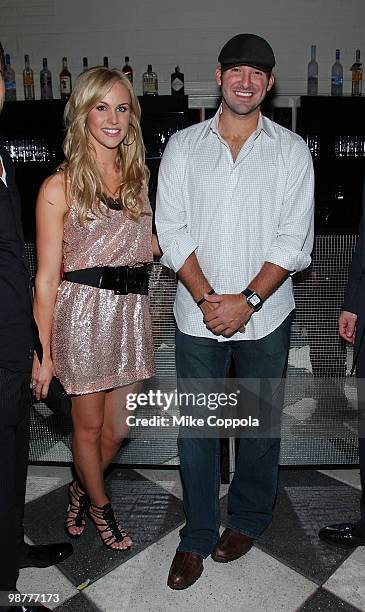 Candice Crawford and professional football player Tony Romo attend the The New Yorker party during White House Correspondents dinner weekend at the W...