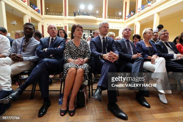 President of Les Republicains right-wing party Laurent Wauquiez , vice-president of LR party Jean Leonetti , LR member of parliament, President of...