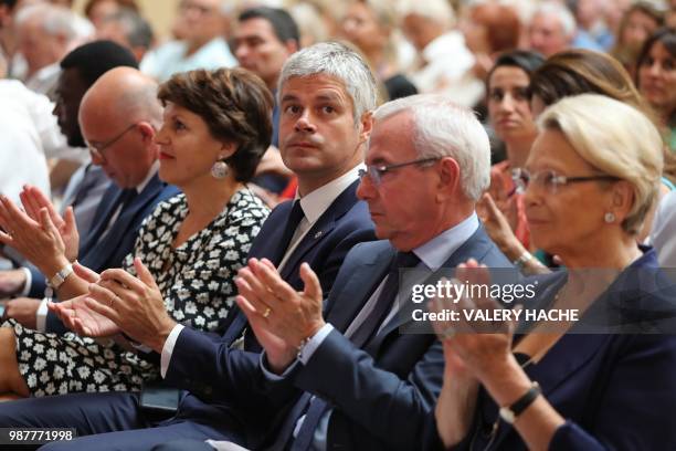 President of Les Republicains right-wing party Laurent Wauquiez , vice-president of LR party Jean Leonetti , LR member of parliament, President of...