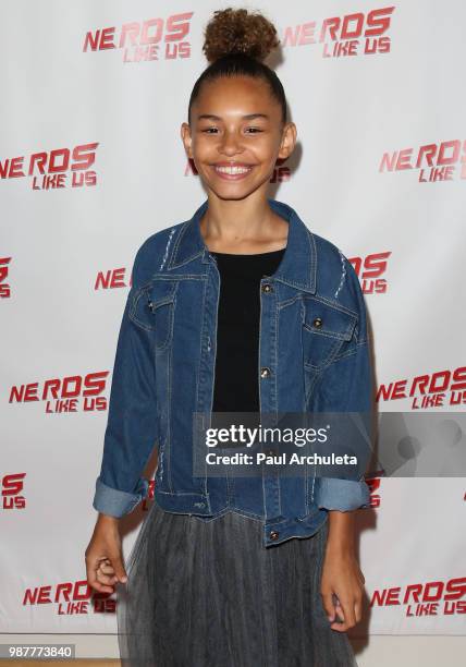 Actress Jayla Renee Franklin attends the screening of "Child's Play" and to honor Writer/Director Tom Holland hand print ceremony at the Vista...