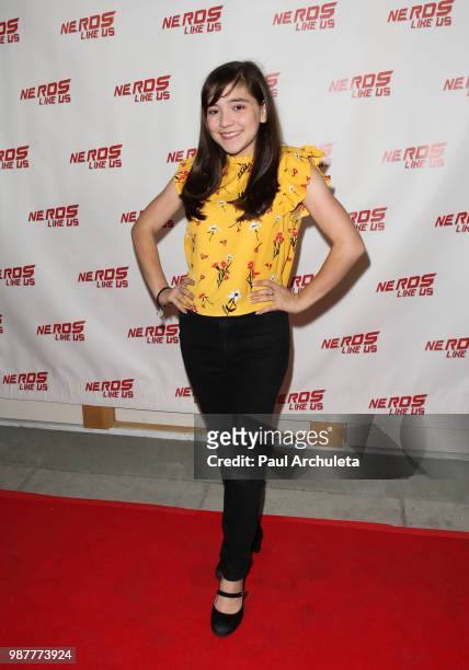 Actress Chloe Noelle attends the screening of "Child's Play" and to honor Writer/Director Tom Holland hand print ceremony at the Vista Theatre on...