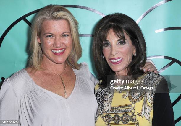 Actress Melissa Disney and actress Kate Linder pose at "Desperately Seeking Love" - Los Angeles Opening Night held at The Whitefire Theatre on June...