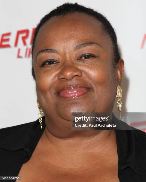 Actress AlgeRita Wynn attends the screening of "Child's Play" and to honor Writer/Director Tom Holland hand print ceremony at the Vista Theatre on...