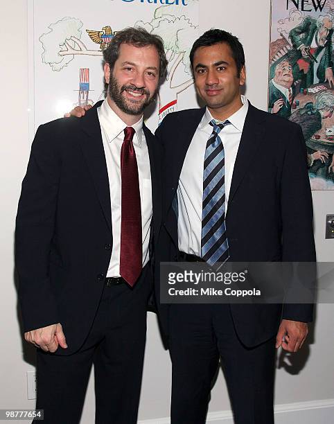Producer/director Judd Apatow and Kal Penn attend the The New Yorker party during White House Correspondents dinner weekend at the W Hotel...