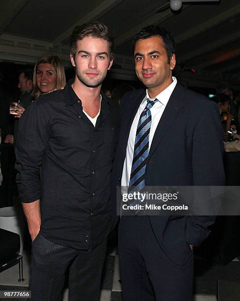 Actor Chace Crawford and Kal Penn attend the The New Yorker party during White House Correspondents dinner weekend at the W Hotel Washington, DC on...