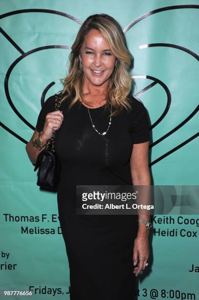 Actress Erin Murphy poses at "Desperately Seeking Love" - Los Angeles Opening Night held at The Whitefire Theatre on June 29, 2018 in Sherman Oaks,...