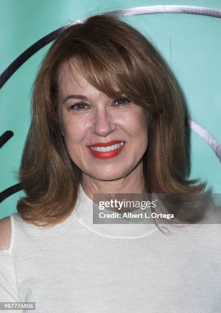 Actress Lee Purcell poses at "Desperately Seeking Love" - Los Angeles Opening Night held at The Whitefire Theatre on June 29, 2018 in Sherman Oaks,...