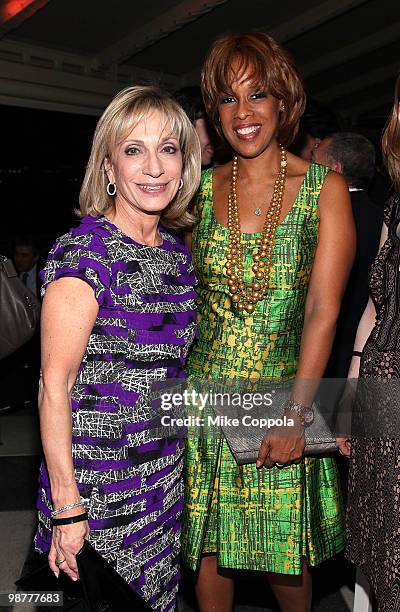 Journalist Andrea Mitchell and Gayle King attends the The New Yorker party during White House Correspondents dinner weekend at the W Hotel...