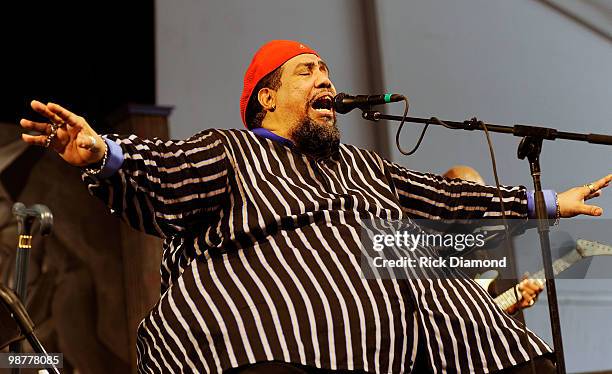 Big Al Carson performs at the 2010 New Orleans Jazz & Heritage Festival Presented By Shell - Day 5 at the Fair Grounds Race Course on April 30, 2010...