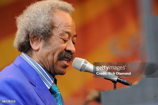 Recording Artist Allen Toussaint performs at the 2010 New Orleans Jazz & Heritage Festival Presented By Shell - Day 5 at the Fair Grounds Race Course...