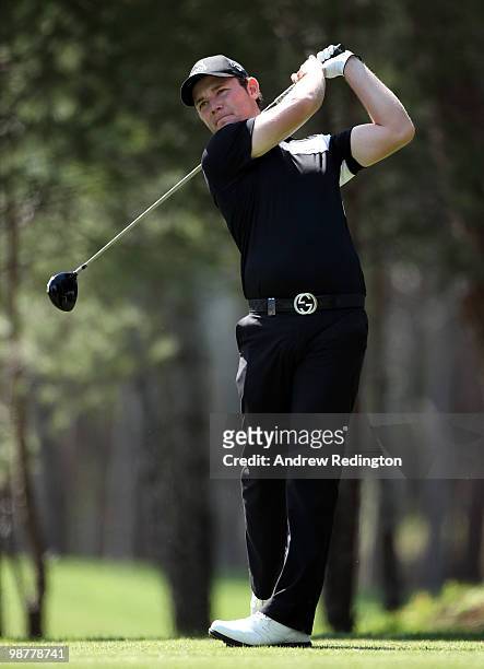 Branden Grace of South Africa in action during the third round of the Turkish Airlines Challenge hosted by Carya Golf Club on May 1, 2010 in Belek,...