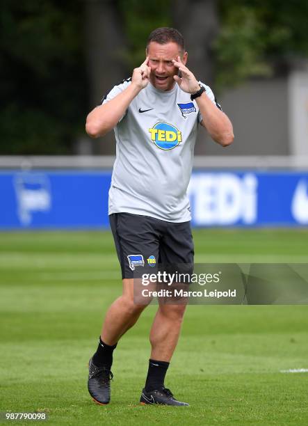 Coach Pal Dardai of Hertha BSC during the training at Schenkendorfplatz on June 30, 2018 in Berlin, Germany.