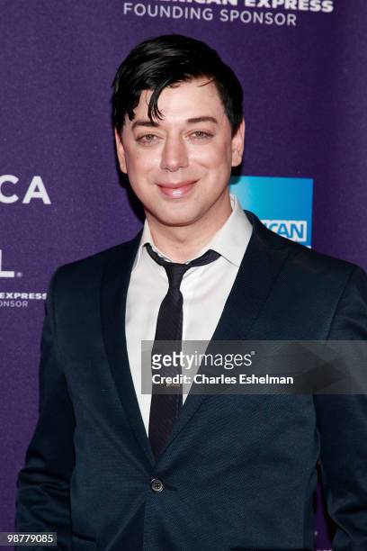 Designer Malan Breton attends the "Ultrasuede: In Search of Halston" premiere during the 9th Annual Tribeca Film Festival at the SVA Theater on April...