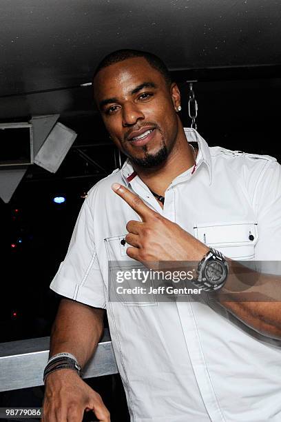 Super Bowl Champion Darren Sharper attends Prime Lounge's Playboy Celebrity Lounge at the 136th Kentucky Derby at Prime Lounge on April 30, 2010 in...