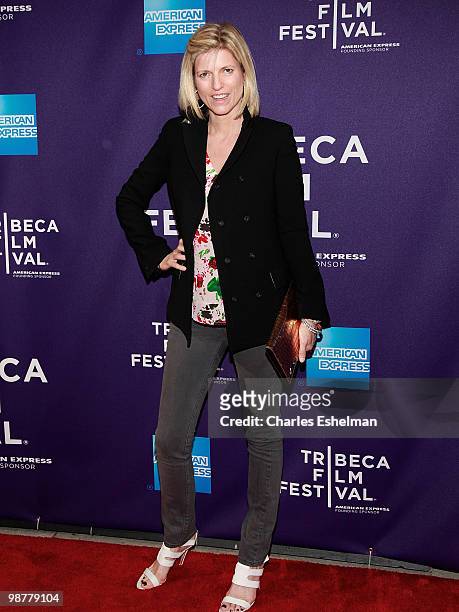 Children's fashion designer Lucy Sykes attends the "Ultrasuede: In Search of Halston" premiere during the 9th Annual Tribeca Film Festival at the SVA...