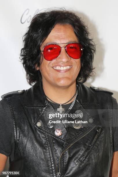 Singer Marq Torien of the BulletBoys attends the Fur & Feather Animal Sanctuary's "Paint 4 Paws" Charity Benefit at Color Me Mine on June 29, 2018 in...