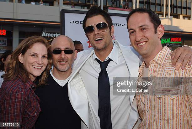 Dana Goldberg, Jeff Robinov of Warner Bros. Johnny Knoxville and Greg Silverman, executive producer