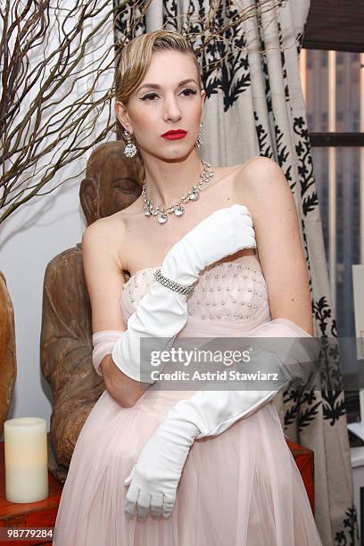 Model Christina Cabraru attends the launch party for "Dreaming of Dior" at Luxe Laboratory on April 30, 2010 in New York City.