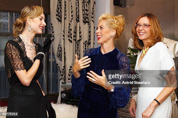 Model Christina Cabraru, Author Charlotte Smith and Executive Vice President and Publisher/ Founder of Atria Books, Judith Curr attend the launch...