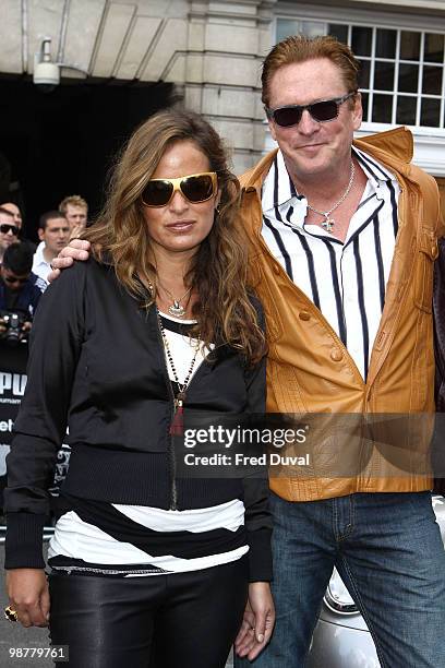 Jade Jagger and Michael Madsen attends photocall for send off of The Gumball 3000 Rally on May 1, 2010 in London, England.