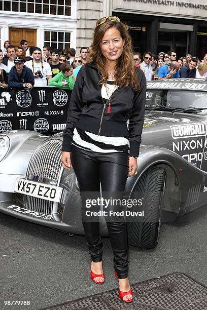 Jade Jagger attends photocall for send off of The Gumball 3000 Rally on May 1, 2010 in London, England.