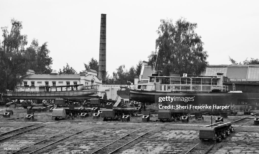 Dry Dock on the Elbe River near Dresden Germany