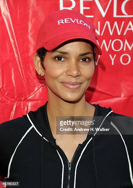 Actress Halle Berry attends the 13th Annual EntertainmentIindustry Foundation Revlon Run/Walk For Women at Times Square on May 1, 2010 in New York...