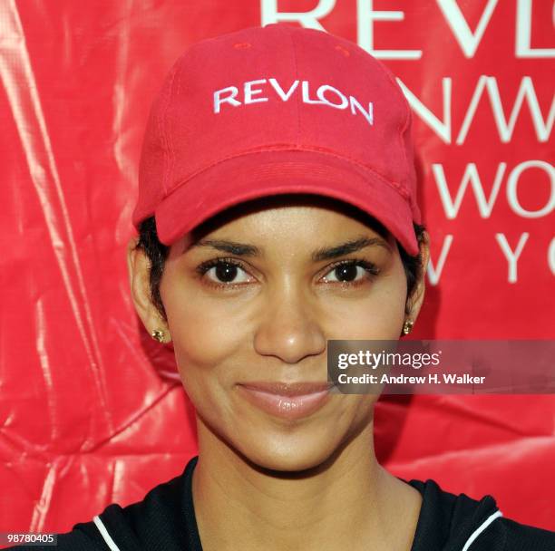 Actress Halle Berry attends the 13th Annual EntertainmentIindustry Foundation Revlon Run/Walk For Women at Times Square on May 1, 2010 in New York...