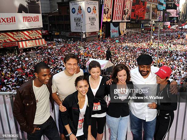 Trey Songz, Dr. Oz, Jessica Alba, Jessica Biel, Lilly Tartikoff, Jesse Martin and Halle Berry attend the 13th Annual EntertainmentIindustry...