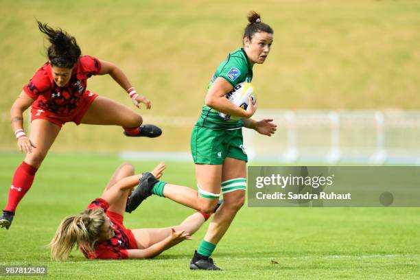 Louise Galvin of Ireland during the Grand Prix Series - Rugby Seven match between Ireland and Wales on June 29, 2018 in Marcoussis, France.