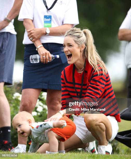 Storm Keating and Cooper Keating during the 2018 'Celebrity Cup' at Celtic Manor Resort on June 30, 2018 in Newport, Wales.