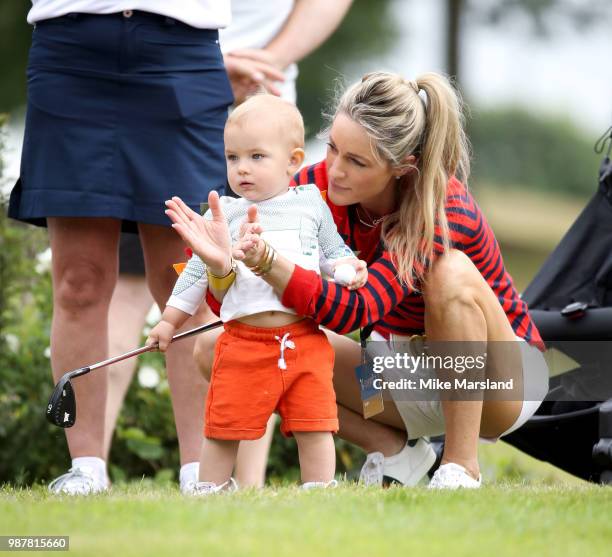 Storm Keating and Cooper Keating during the 2018 'Celebrity Cup' at Celtic Manor Resort on June 30, 2018 in Newport, Wales.