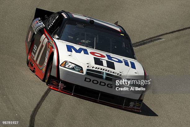 Sam Hornish Jr., driver of the Mobil 1 Dodge, drives during practice for for the NASCAR Sprint Cup Series Crown Royal Presents the Heath Calhoun 400...