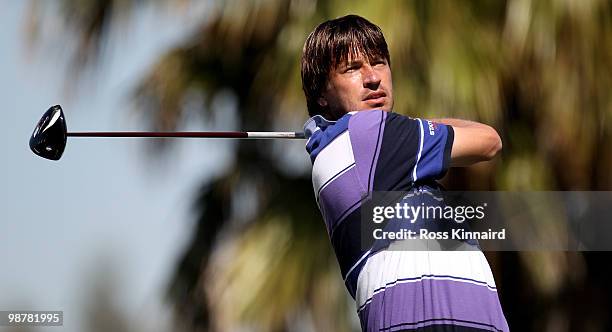 Robert-Jan Derksen of The Netherlands during the third round of the Open de Espana at the Real Club de Golf de Seville on May 1, 2010 in Seville,...