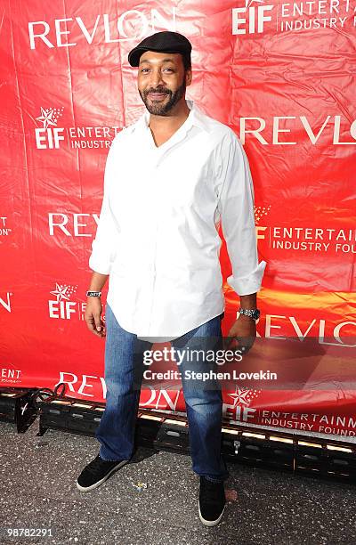 Actor Jesse L. Martin attends the 13th Annual Entertainment Industry Foundation Revlon Run/Walk For Women at Times Square on May 1, 2010 in New York...