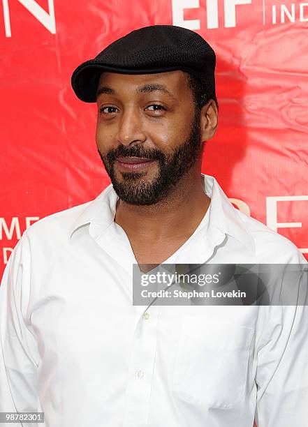 Actor Jesse L. Martin attends the 13th Annual Entertainment Industry Foundation Revlon Run/Walk For Women at Times Square on May 1, 2010 in New York...